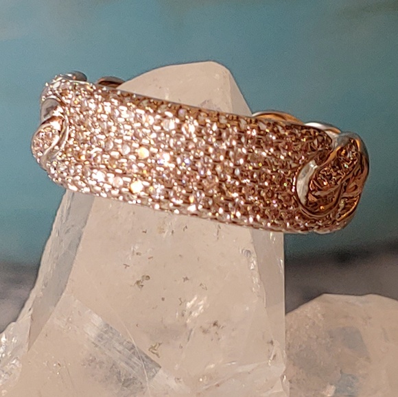 🆕💍💎Cubic Zirconia Silvertone Chain Sz 7💍 - Picture 2 of 8